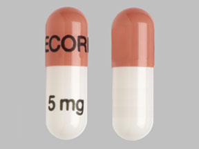 Pill HECORIA 5 mg Orange & White Capsule/Oblong is Hecoria