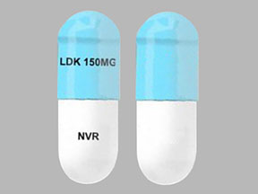 Pill LDK 150MG NVR Blue & White Capsule/Oblong is Zykadia