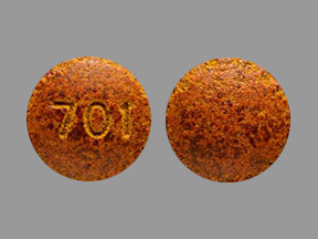 Pill 701 Brown Round is Phenazopyridine hydrochloride