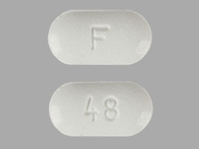 Pill F 48 White Oval is Fenofibrate