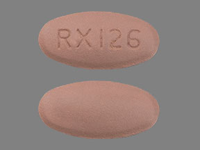 Pill RX126 Brown Oval is Valsartan