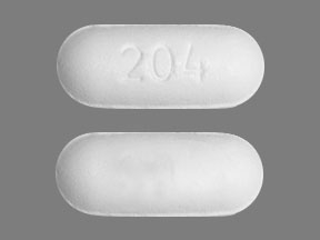 204 Pill White Capsule/Oblong 18mm - Pill Identifier