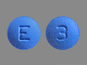 Pill E 3 Blue Round is Eszopiclone