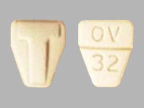 Pill T OV 32 Orange U-shape is Tranxene T-Tab