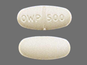 Pill OWP 500 Yellow Oval is Roweepra