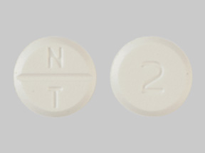 Pill N T 2 White Round is Trihexyphenidyl Hydrochloride