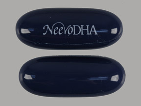 Pill NeevoDHA Blue Capsule-shape is Neevo DHA
