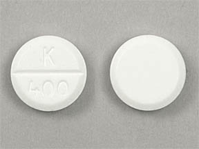 Pill K 400 White Round is Glycopyrrolate