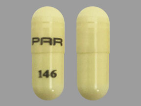 Pill PAR 146 Yellow Capsule-shape is Penicillamine