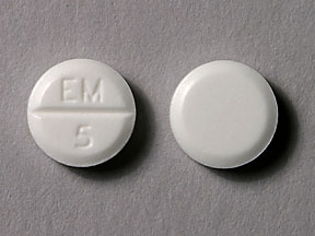 Pill EM 5 White Round is Methimazole