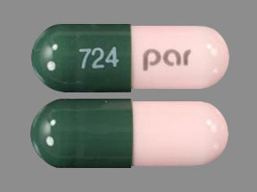 Pill 724 par Green & Pink Capsule/Oblong is Hydroxyurea