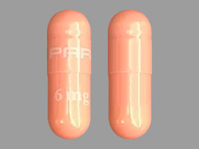 Pill PAR 6 mg Pink Capsule/Oblong is Tizanidine Hydrochloride