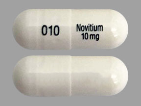 Pill 010 Novitium 10 mg is Nitisinone 10 mg