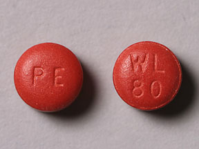 Pill PE WL 80 Red Round is Sudafed PE Congestion
