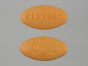 Pill CENTRUM C C Orange Oval is Centrum Cardio