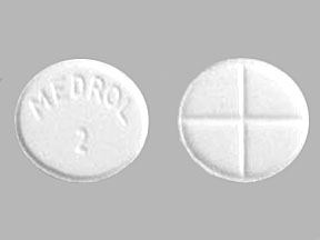 Pill MEDROL 2 White Elliptical/Oval is Medrol