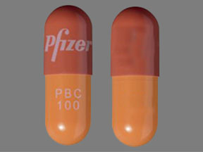 Pill Pfizer PBC 100 Tan Capsule/Oblong is Ibrance