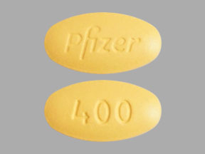 Pill Pfizer 400 Orange Oval is Bosulif