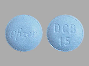 Pill Pfizer DCB15 Blue Round is Vizimpro