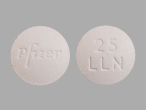 Pill Imprint Pfizer 25 LLN (Lorbrena 25 mg)