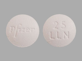 Pill Pfizer 25 LLN Tan Round is Lorbrena