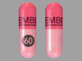 Pill EMBEDA 60 Pink Capsule/Oblong is Embeda