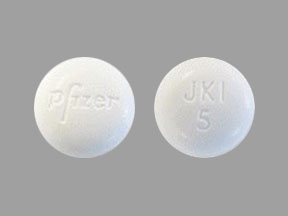 Pill Imprint Pfizer JKI 5 (Xeljanz 5 mg)