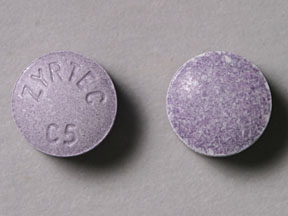 Pill ZYRTEC C5 Purple Round is Zyrtec (Chewable)