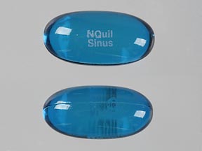 Pill NQuil Sinus Green Oval is Vicks NyQuil Sinus