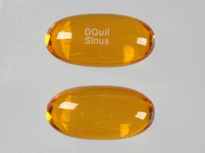 Pill DQuil Sinus Orange Oval is Vicks DayQuil Sinus