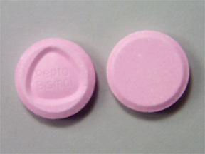 Pill Pepto Bismol Pink Round is Pepto-Bismol
