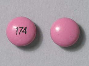 Pill 174 Pink Round is Bisacodyl