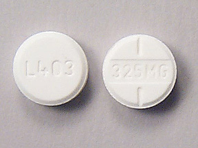 Pill L403 325 MG White Round is Acetaminophen