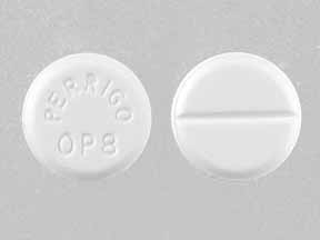 Pill PERRIGO 0P8 White Round is Prednisone