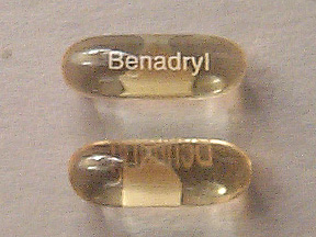 Pill Benadryl Clear Capsule-shape is Benadryl Allergy Liqui-Gels