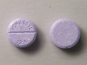 Pill BENADRYL 12.5 Purple Round is Benadryl Allergy