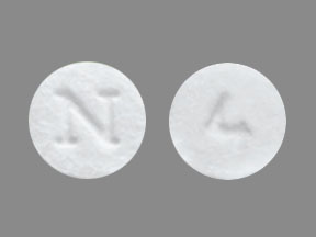 Pill N 4 White Round is Nitroglycerin (Orally Disintegrating)