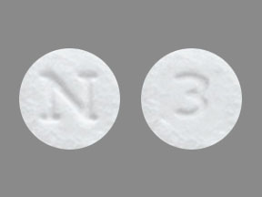 Pill N 3 White Round is Nitroglycerin (Orally Disintegrating)