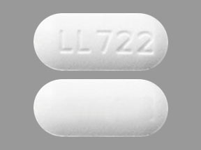 Pill LL 722 is Allzital acetaminophen 325 mg / butalbital 25 mg