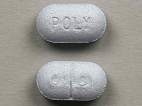 Pill POLY 01 01 Blue Capsule/Oblong is Poly Hist Forte