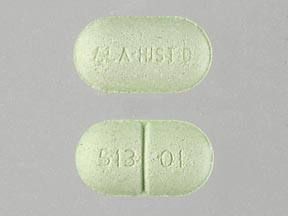 Pill ALA-HIST D 513 01 Green Elliptical/Oval is Ala-Hist D