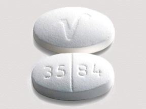 Pill 3584 V White Elliptical/Oval is Ibudone