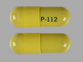 Pill P-112 Yellow Capsule/Oblong is PureVit DualFe Plus