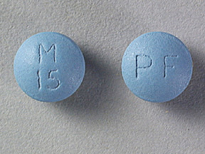 Pill M 15 PF Blue Round is MS Contin