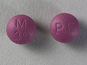 Pill PF M 30 Purple Round is MS Contin