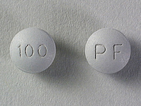 Pill PF 100 Gray Round is MS Contin