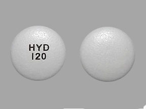 Pill HYD 120 White Round is Hysingla ER