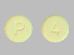 Pill P 4 Yellow Round is Dilaudid
