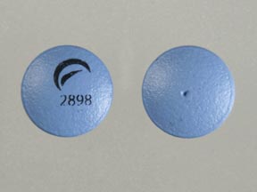 Pill Logo 2898 Blue Round is Glipizide Extended Release