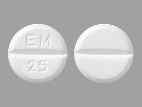 Pill EM 25 White Round is Euthyrox